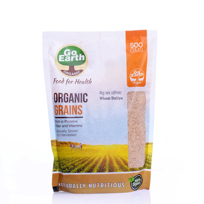 Go Earth Organic Wheat Daliya 500g-1