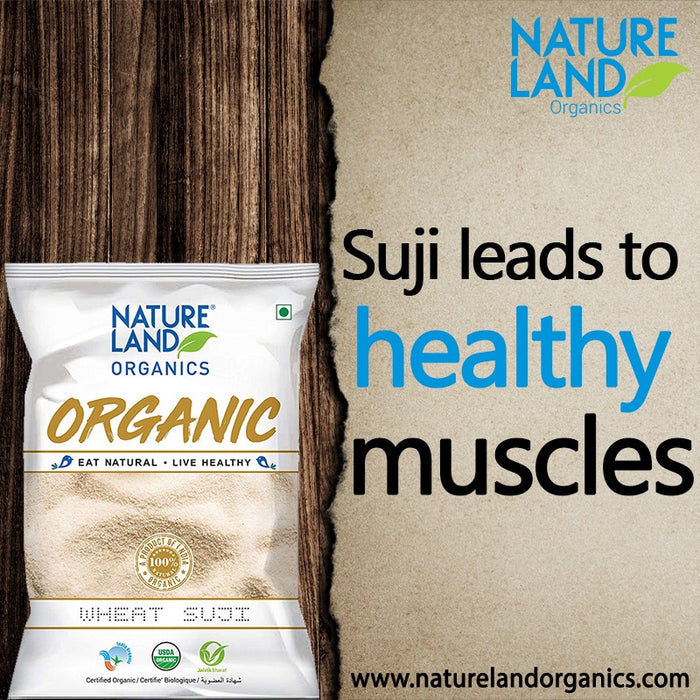 NatureLand Organic Wheat Suji 500g-1