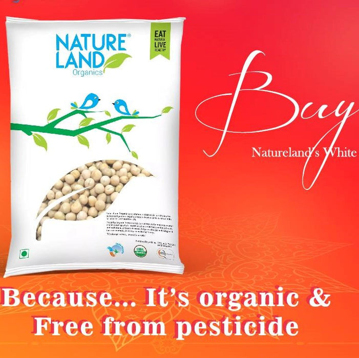 NatureLand Organic White Peas 500g-1