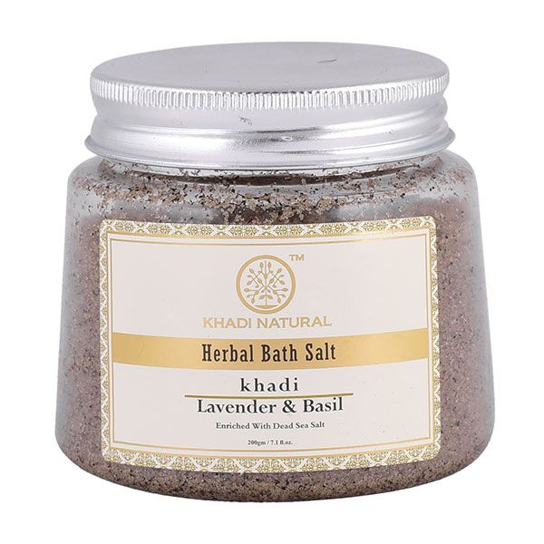 Khadi Natural Lavender & Basil Bath Salt 200g-1